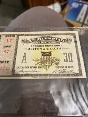 1932 Olympic Ticket Stub